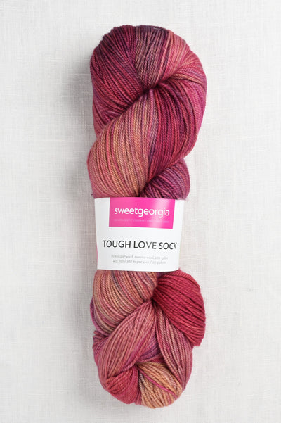 Sweet Georgia Tough Love Sock Strawberry Tea