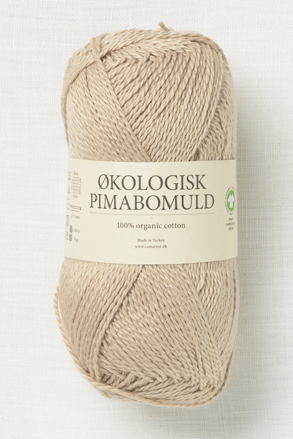 CaMaRose Økologisk Pimabomuld 3702 Natur (Nature)