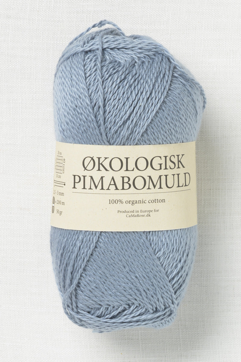 CaMaRose Økologisk Pimabomuld 3734 Støvet Blå (Dusty Blue)