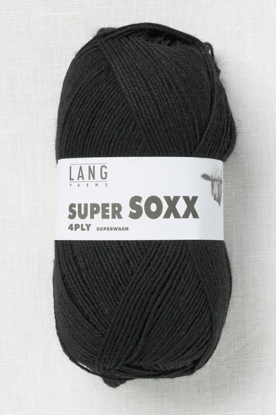Lang Yarns Super Soxx 4Ply 4 Black