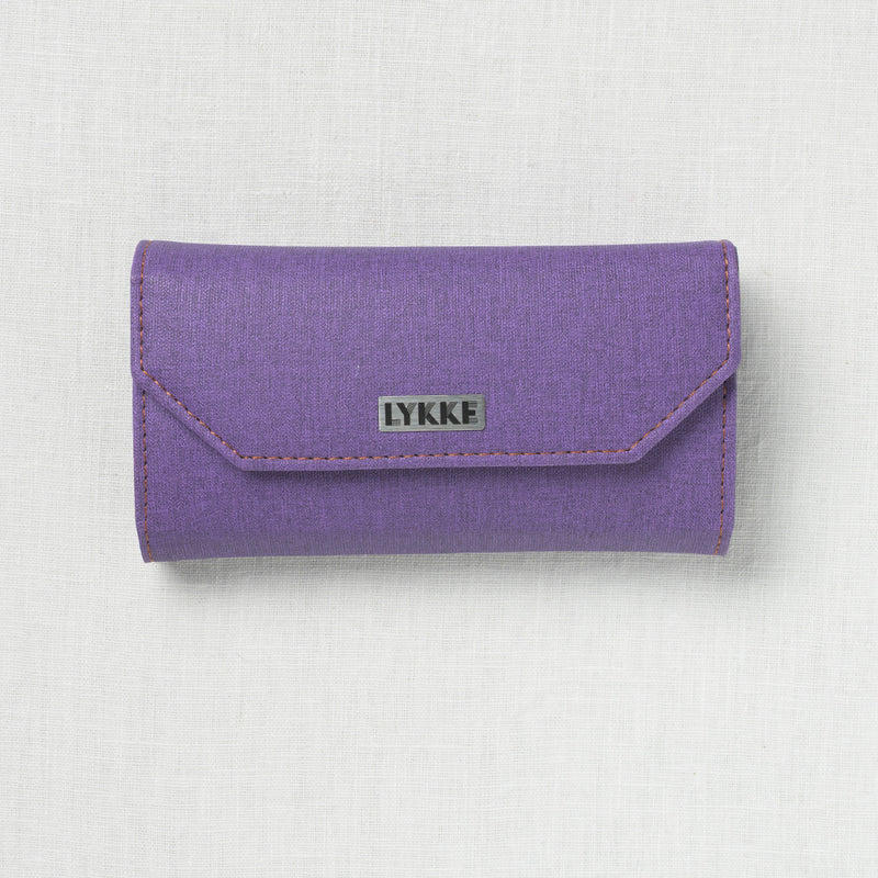 Lykke Flight 3.5" Deluxe Interchangeable Needle Set, US 3-10.5, Purple