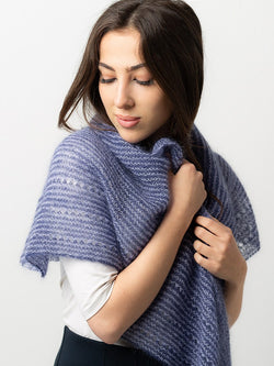 Striped Feather Shawl by Pascuali Designs