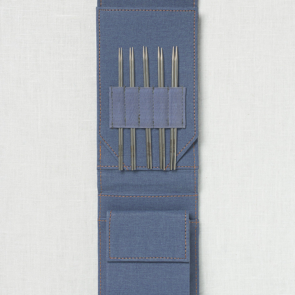 Lykke Flight 5" Interchangeable Mini Needle Set, US 0-2.5, Denim