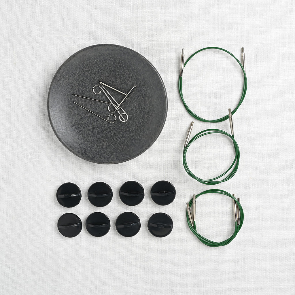Lykke Grove 3.5" Interchangeable Circular Needle Set, Beige Jute Case