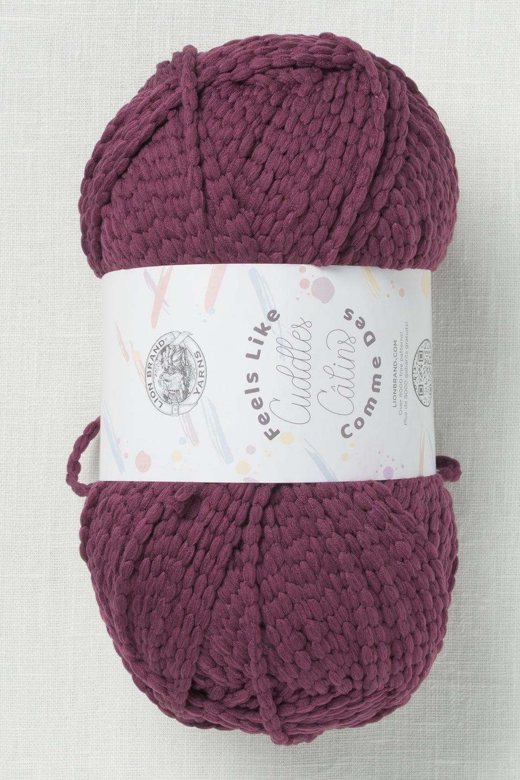 Lion Brand Feels Like Cuddles 147AM Eggplant