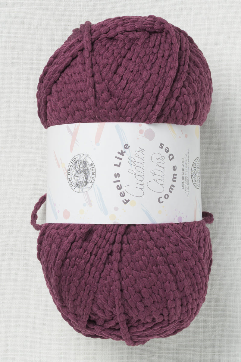 Lion Brand Feels Like Cuddles 147AM Eggplant