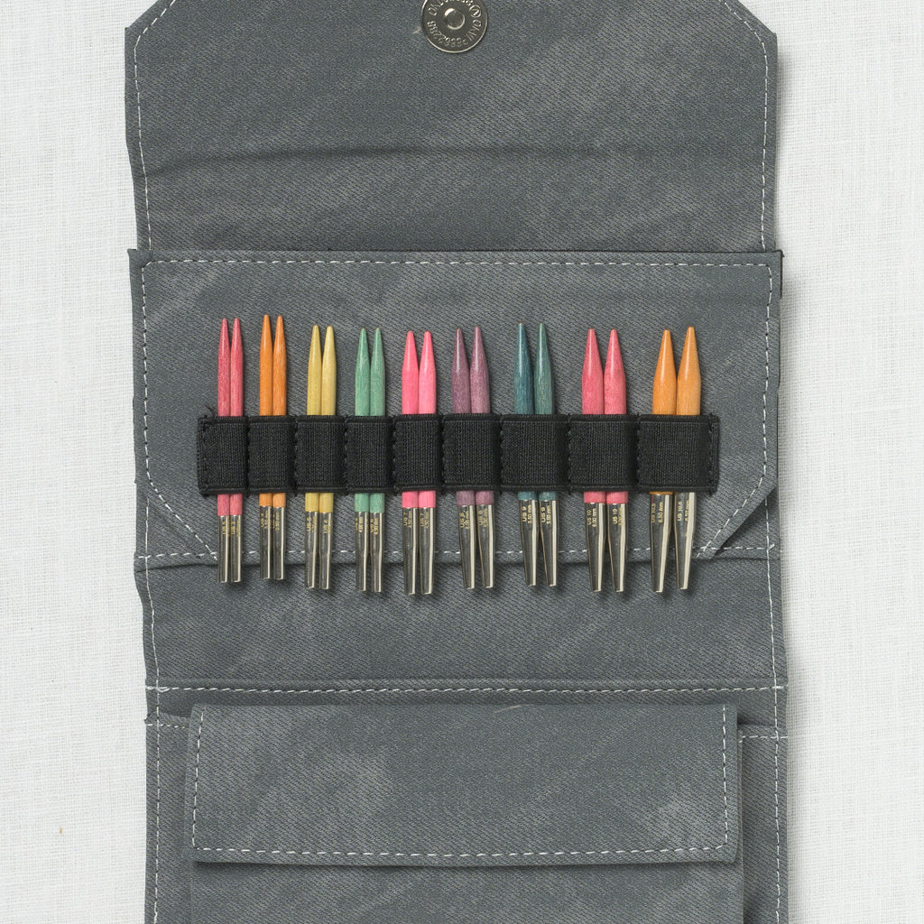 Lykke Colour 3.5" Interchangeable Circular Needle Set, Grey Denim Case