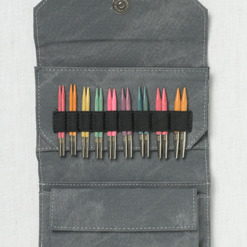Lykke Colour 3.5" Interchangeable Circular Needle Set, Grey Denim Case