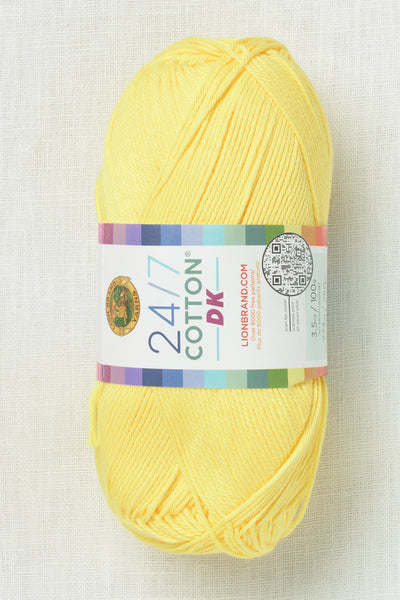 Lion Brand 24/7 Cotton DK 157AH Lemon Drop