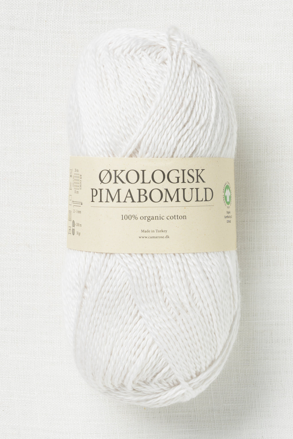 CaMaRose Økologisk Pimabomuld 3752 Hvid (White)