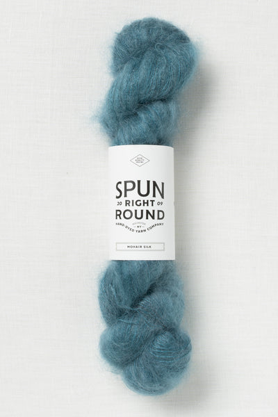 Spun Right Round Mohair Silk Lace Teal We Meet Again