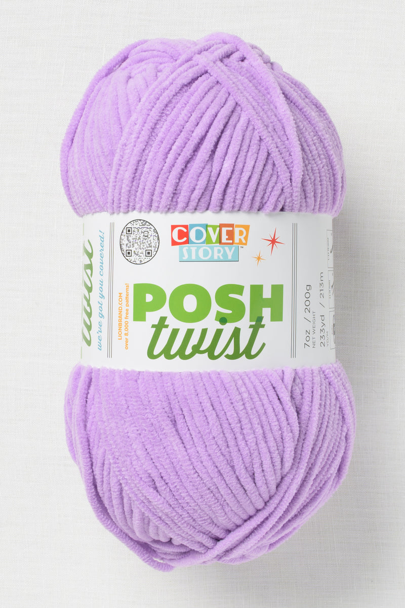 Lion Brand Cover Story Posh Twist 148AP Ube Milk Tea
