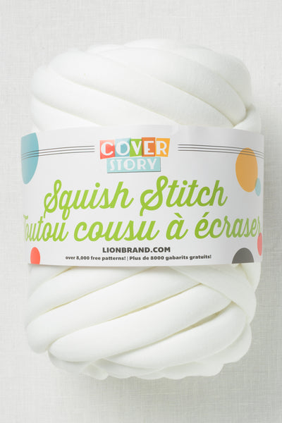 Lion Brand Cover Story Squish Stitch 100BA Cloud White