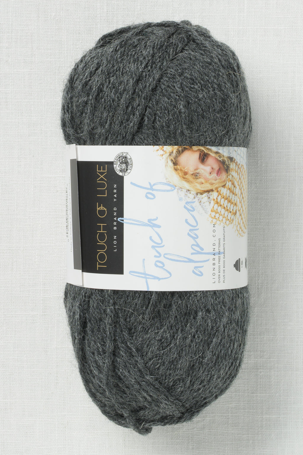 Lion Brand Touch of Alpaca 152A Charcoal