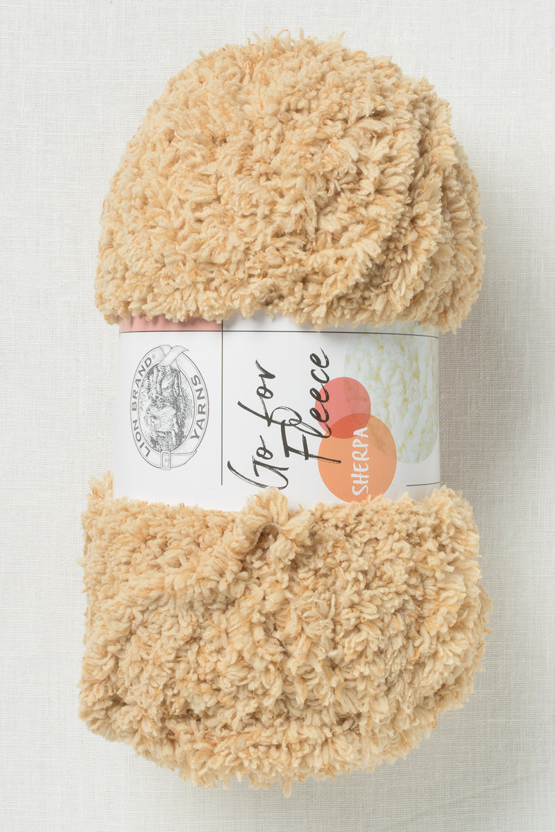Lion Brand Go For Fleece Sherpa 158AA Honey