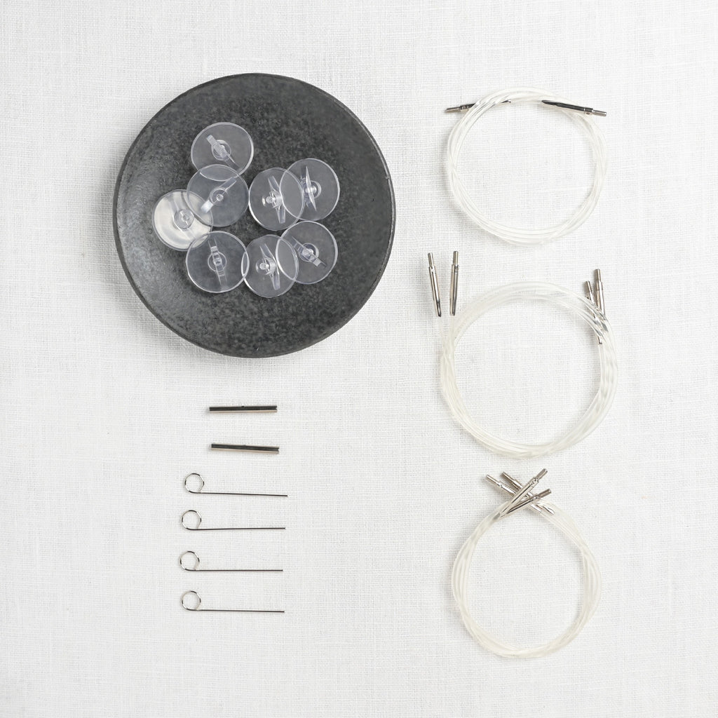Lykke Colour 5" Interchangeable Circular Needle Set, Grey Denim Case