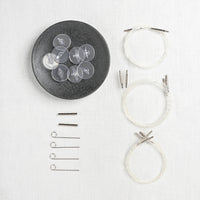 Lykke Colour 5" Interchangeable Circular Needle Set, Grey Denim Case