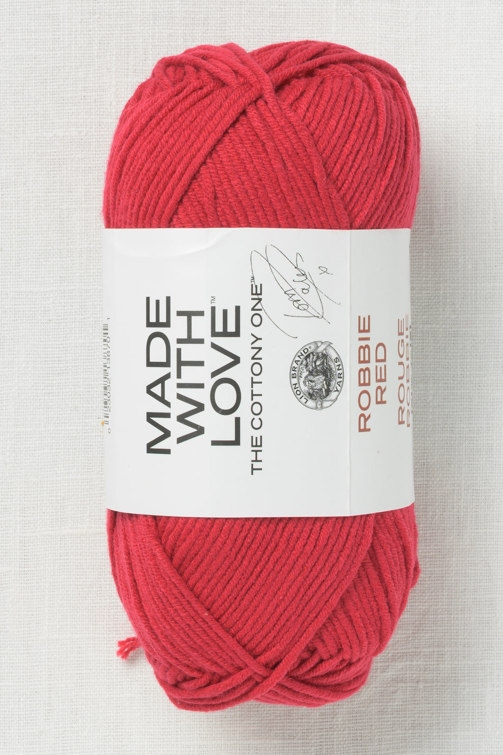 Lion Brand Made With Love The Cottony One 113BE Robbie Red
