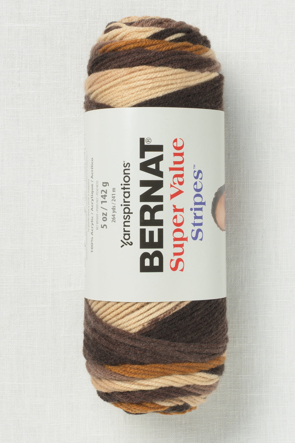 Bernat Super Value Stripes Beachwood Stripes