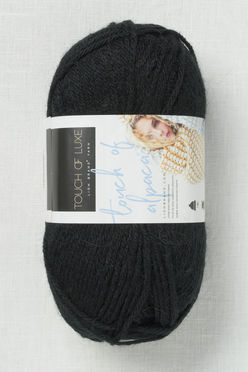 Lion Brand Touch of Alpaca 153 Black