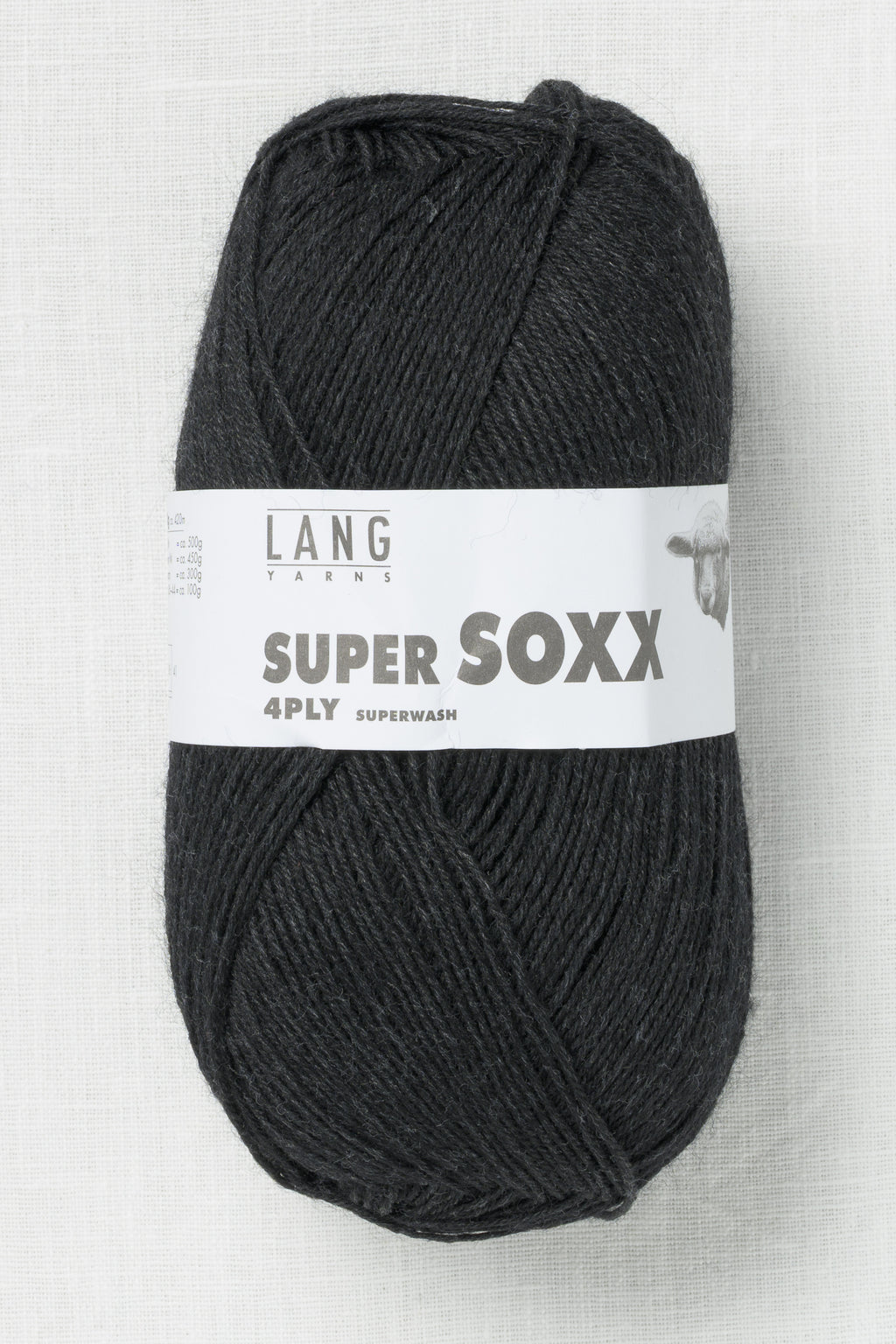 Lang Yarns Super Soxx 4Ply 70 Anthracite Melange