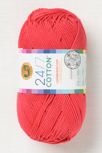 Lion Brand 24/7 Cotton 114AA Cherry Pop