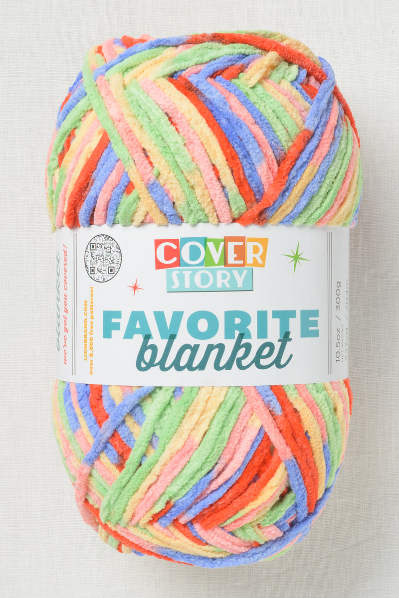 Lion Brand Cover Story Favorite Blanket 221AF Macarons