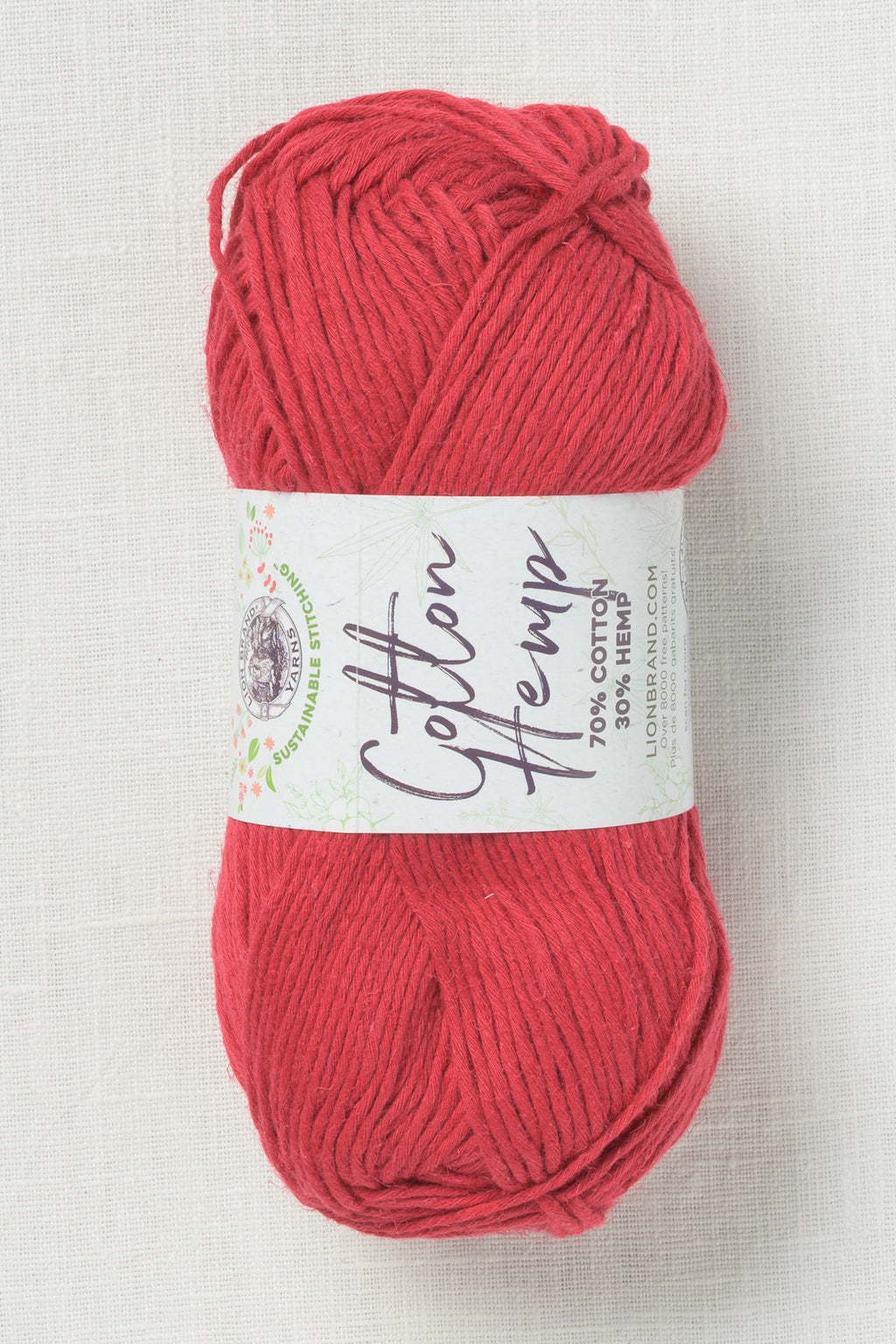 Lion Brand Cotton Hemp 113K Cherry