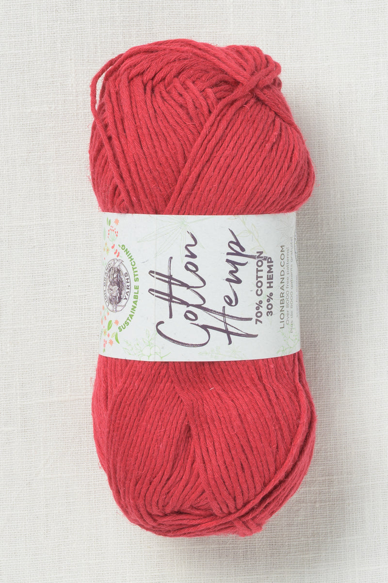 Lion Brand Cotton Hemp 113K Cherry
