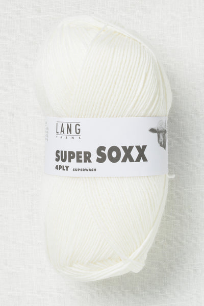 Lang Yarns Super Soxx 4Ply 1 White