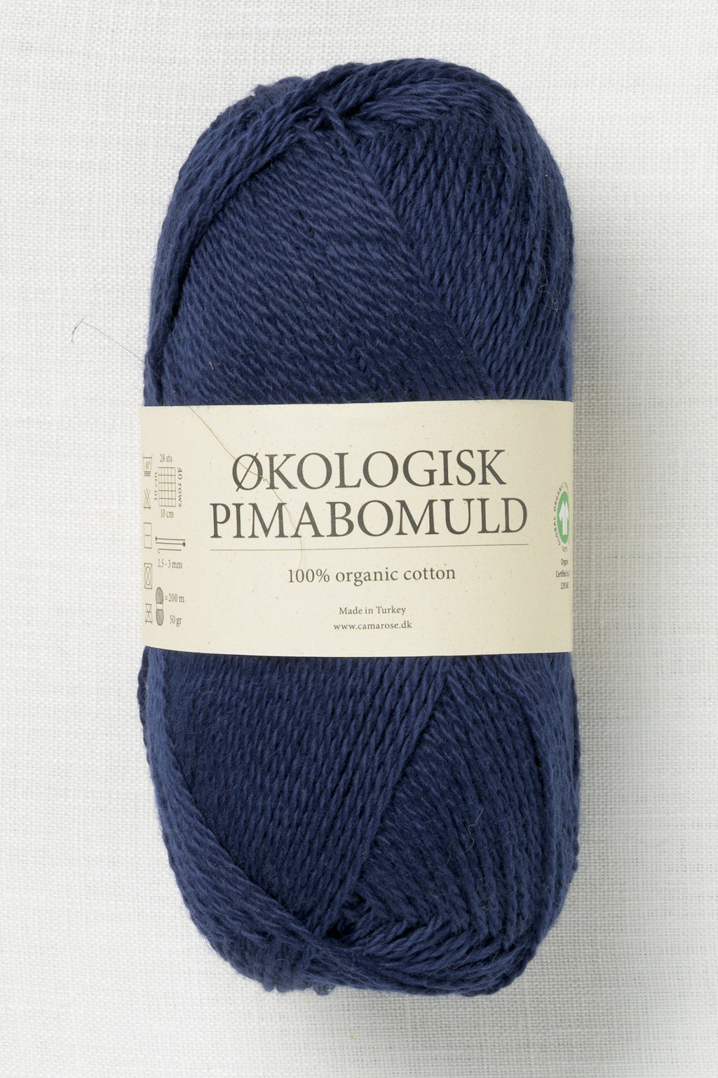 CaMaRose Økologisk Pimabomuld 3764 Marineblå (Navy Blue)