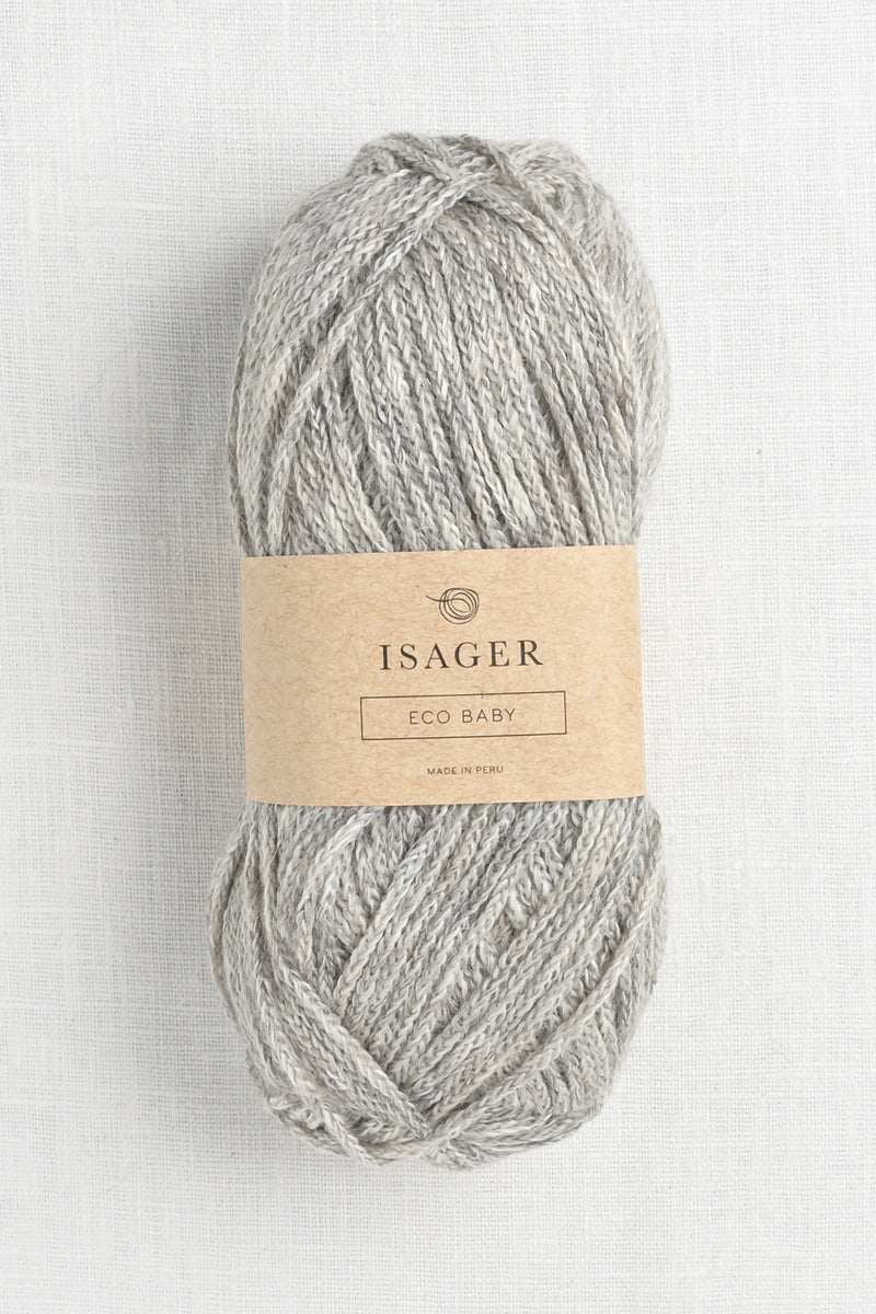 Isager Eco Baby E4S Medium Grey Heather Undyed