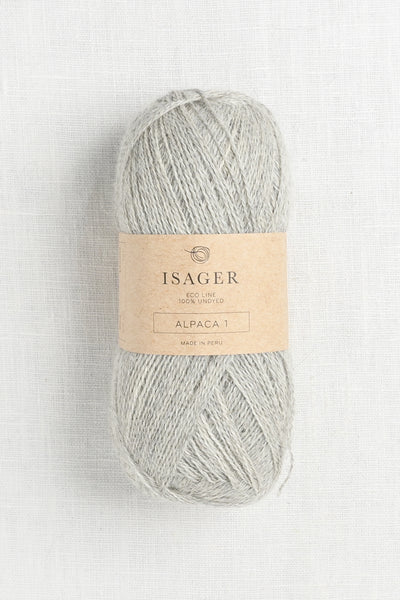 Isager Alpaca 1 E2S Light Grey Heather Undyed