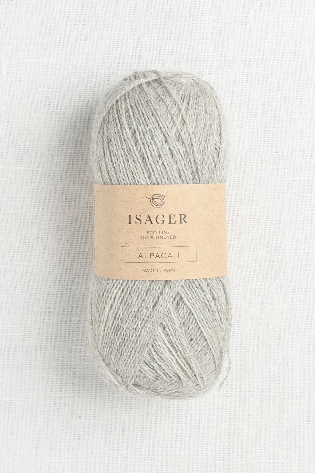 Isager Alpaca 1 E2S Light Grey Heather Undyed