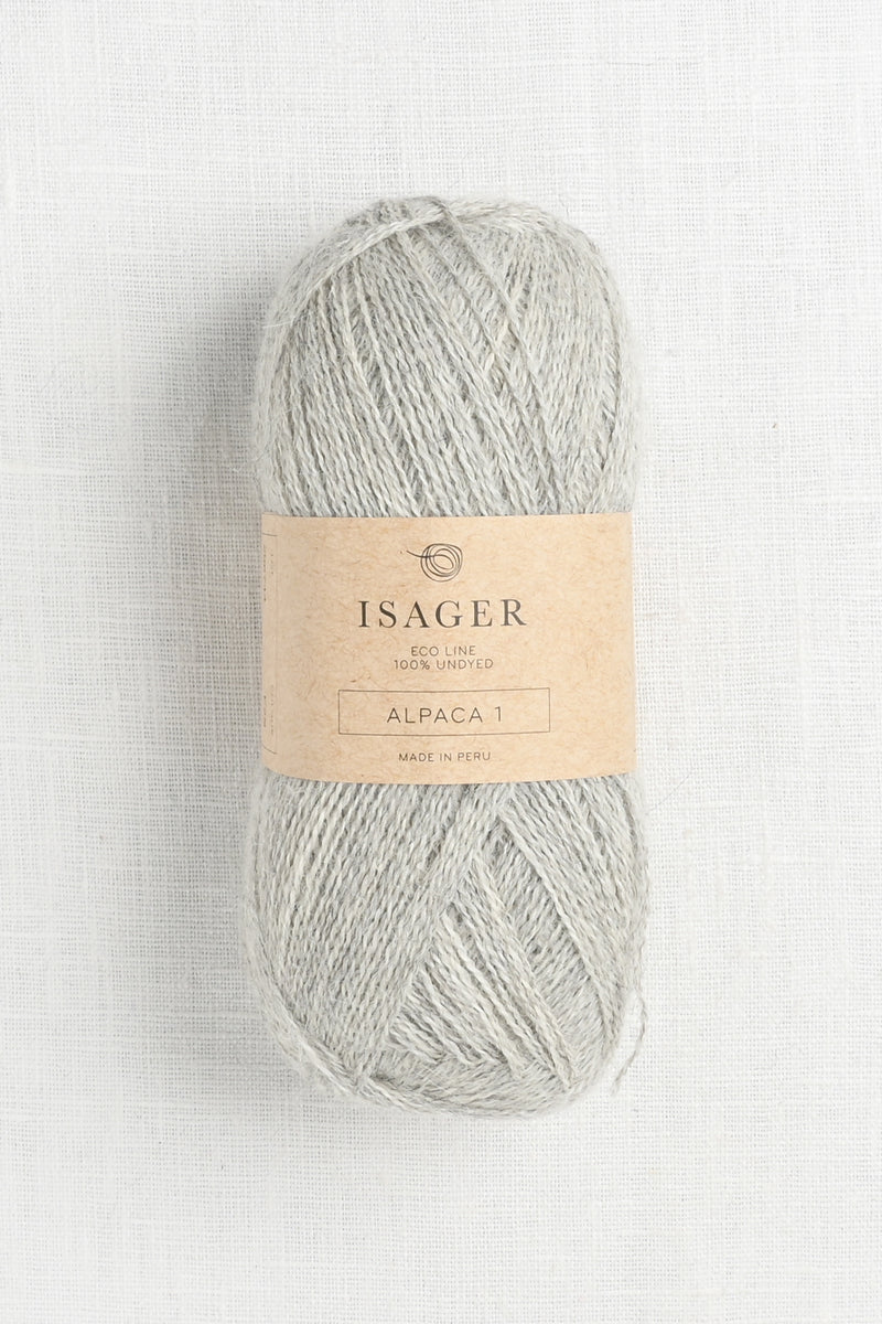 Isager Alpaca 1 E2S Light Grey Heather Undyed