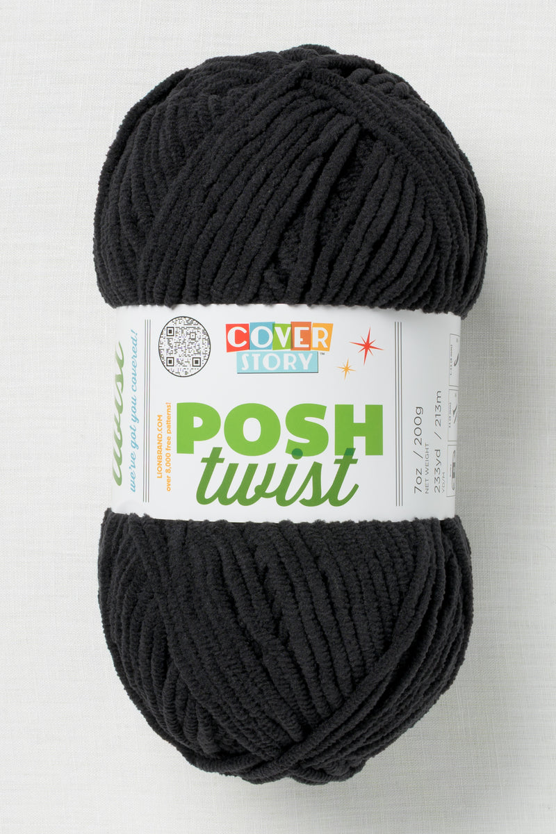 Lion Brand Cover Story Posh Twist 153AR Black Sesame Ice Cream