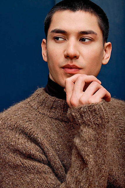 Ramon Men’s Top Down Sweater by LANGYARNS SWITZERLAND