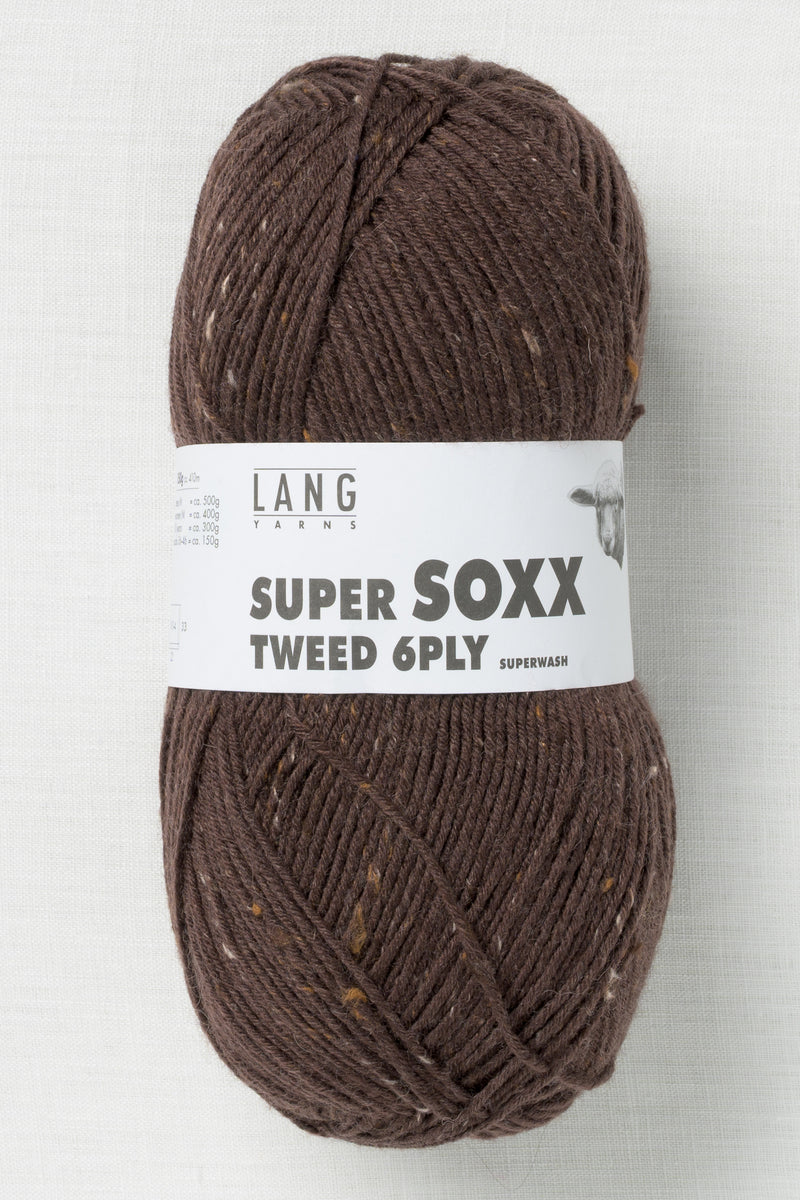 Lang Yarns Super Soxx Tweed 6 Ply 67 Chocolate