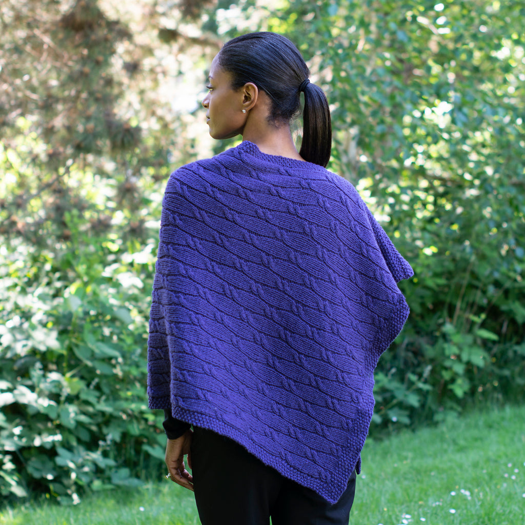 Deep Purple Poncho by Shannon Dunbabin