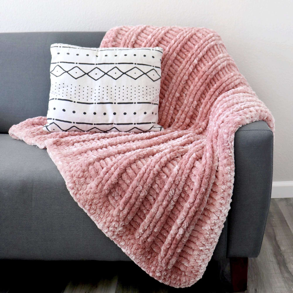 Velvet Post Lines Crochet Throw by Bernat Design Studio