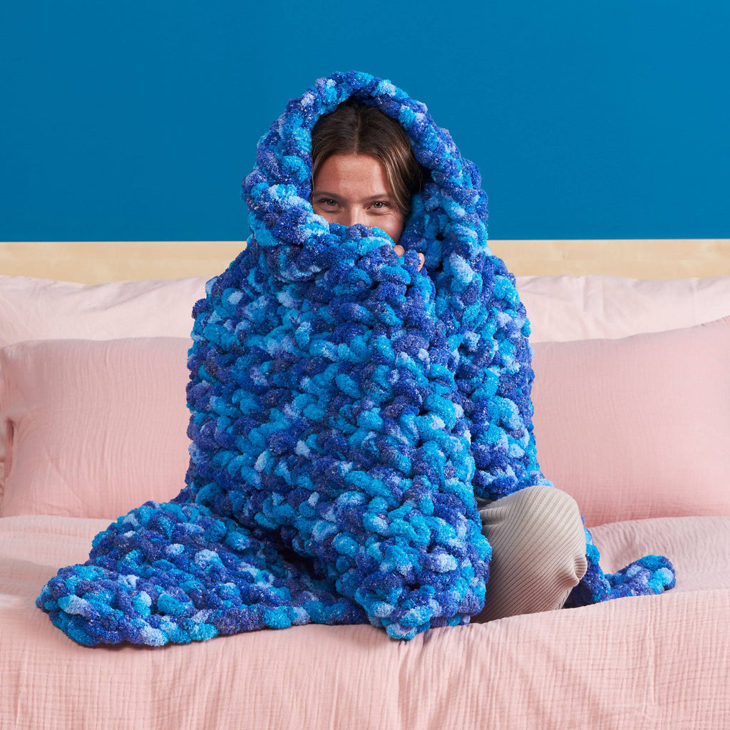 Mossy Stitch Crochet Blanket by Bernat Design Studio