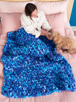 Mossy Stitch Crochet Blanket by Bernat Design Studio