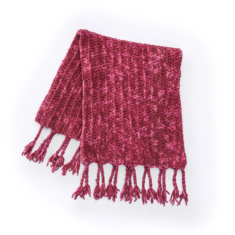 Mystical Twist Texture Stripe Afghan by Yarspirations