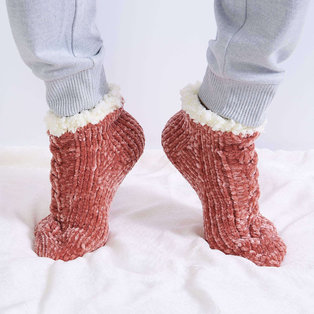 Knit Cabled Reading Socks by Bernat Design Studio
