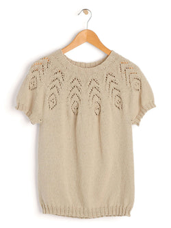 Nice and Lacy Yoke Knit Tee by Bernat Design Studio