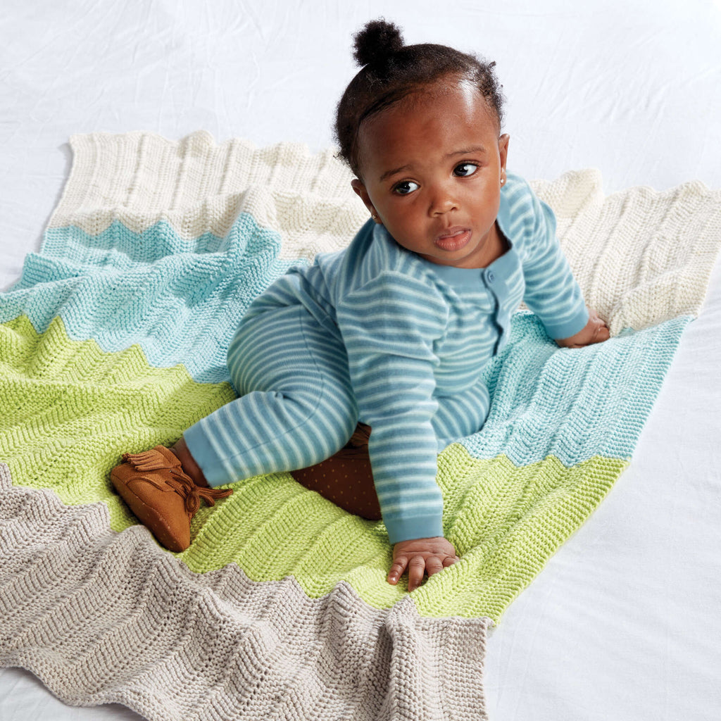 Bold Baby Knit Blanket by Bernat Design Studio