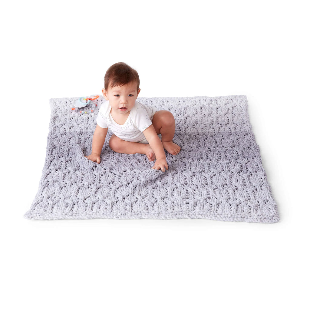 Knit Lofty Lacy Baby Blanket