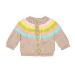 Rainbow Yoke Knit Sweater by Bernat Design Studio