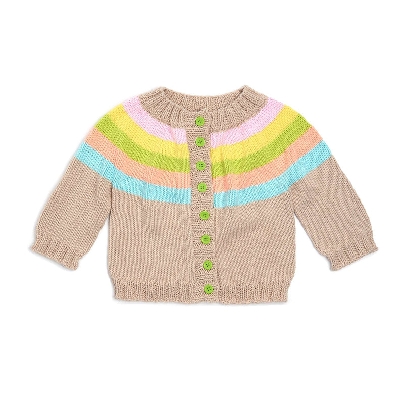 Rainbow Yoke Knit Sweater by Bernat Design Studio