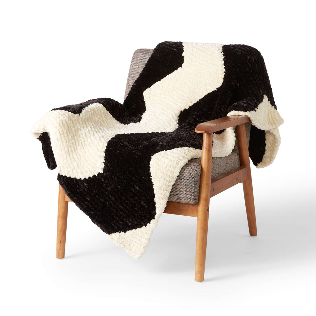 Chevron Inspired Knit Blanket by Bernat Design Studio